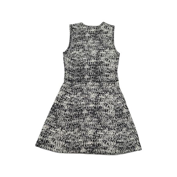 Theory Alancy C Tweedscape Dress Fit Flare Black White Pixel Tank Womens Medium - Picture 4 of 7